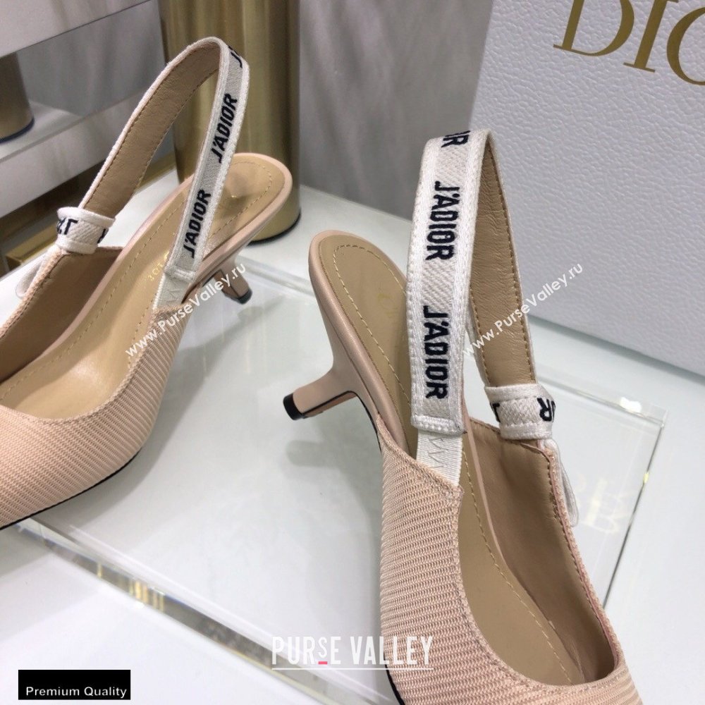 Dior Heel 6.5cm JAdior Slingback Pumps Technical Fabric Nude 2021 (jincheng-21022514)