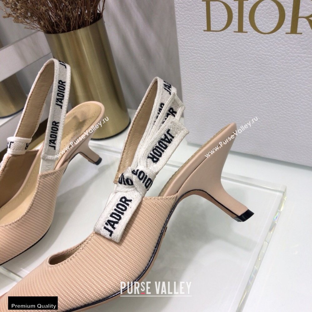 Dior Heel 6.5cm JAdior Slingback Pumps Technical Fabric Nude 2021 (jincheng-21022514)