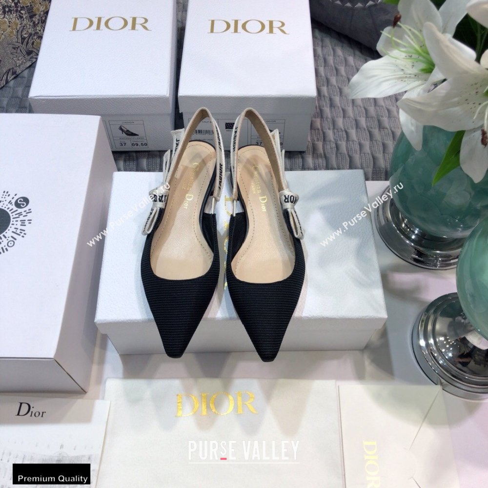 Dior JAdior Slingback Ballerina Flats Technical Fabric Black 2021 (jincheng-21022512)