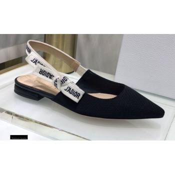 Dior JAdior Slingback Ballerina Flats Technical Fabric Black 2021 (jincheng-21022512)