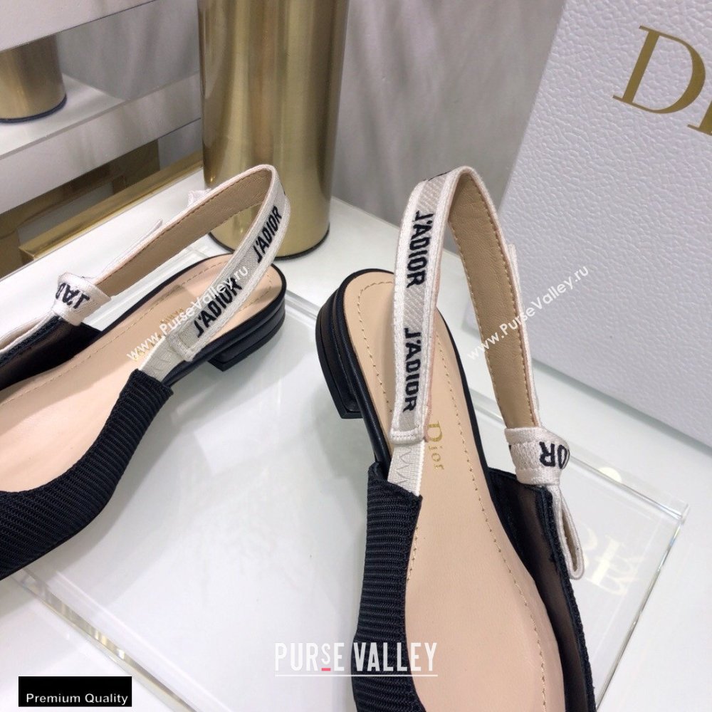 Dior JAdior Slingback Ballerina Flats Technical Fabric Black 2021 (jincheng-21022512)