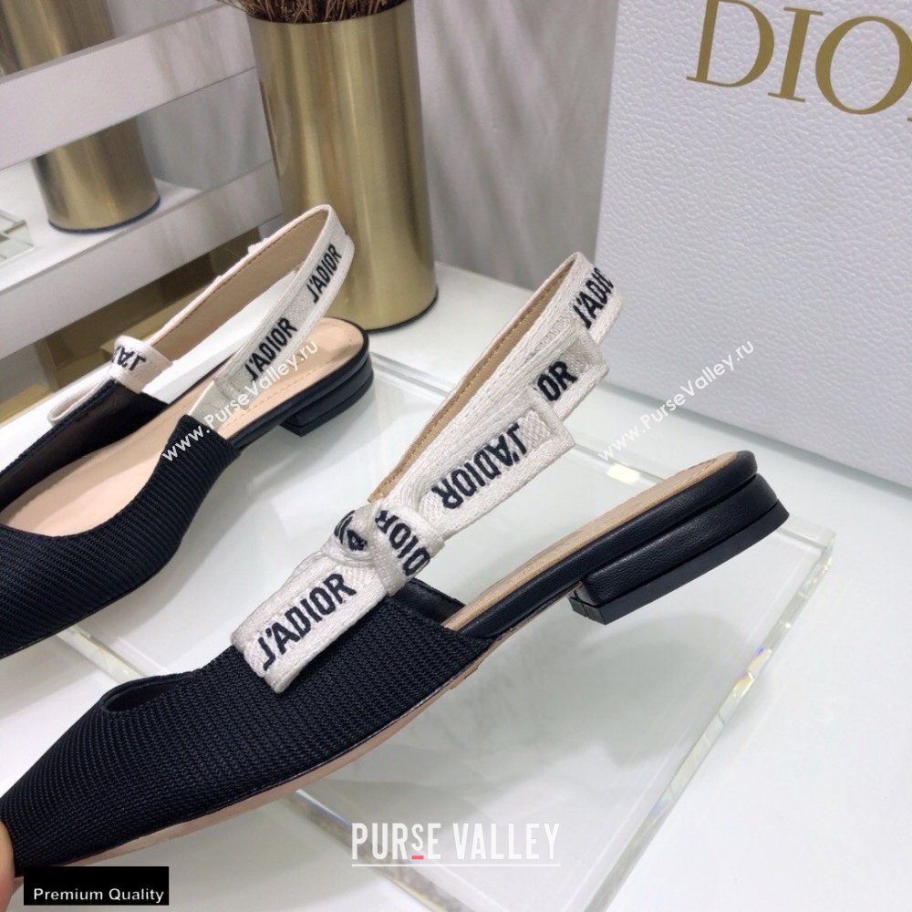 Dior JAdior Slingback Ballerina Flats Technical Fabric Black 2021 (jincheng-21022512)