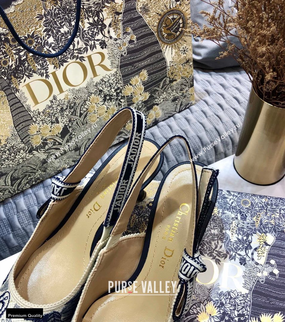 Dior Heel 6.5cm JAdior Slingback Pumps Flamingo Embroidered 2021 (jincheng-21022517)