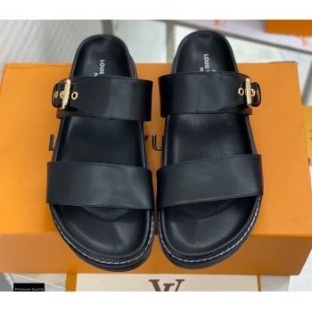 Louis Vuitton Paseo Flat Comfort Mules Black 2021 (modeng-21030472)