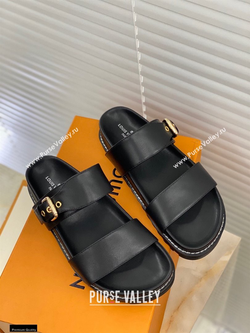 Louis Vuitton Paseo Flat Comfort Mules Black 2021 (modeng-21030472)