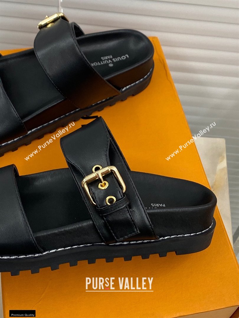 Louis Vuitton Paseo Flat Comfort Mules Black 2021 (modeng-21030472)