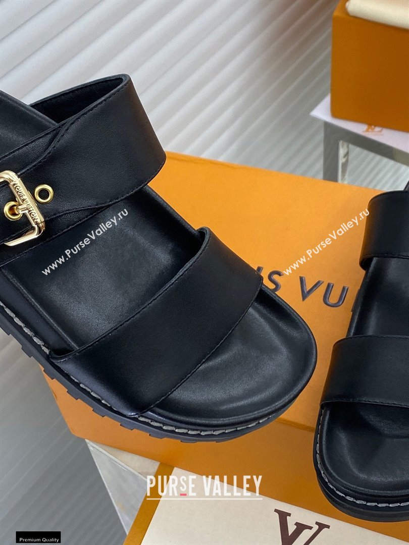 Louis Vuitton Paseo Flat Comfort Mules Black 2021 (modeng-21030472)