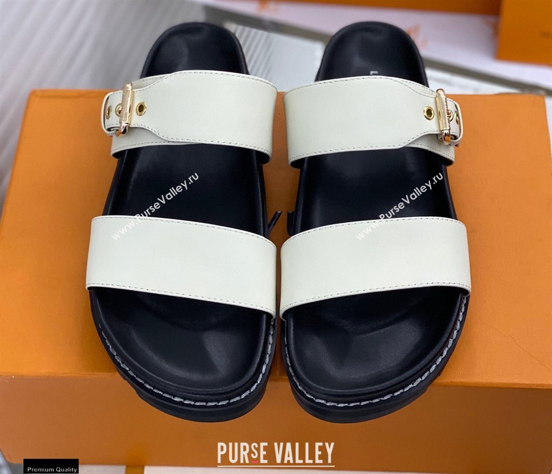 Louis Vuitton Paseo Flat Comfort Mules White 2021 (modeng-21030473)