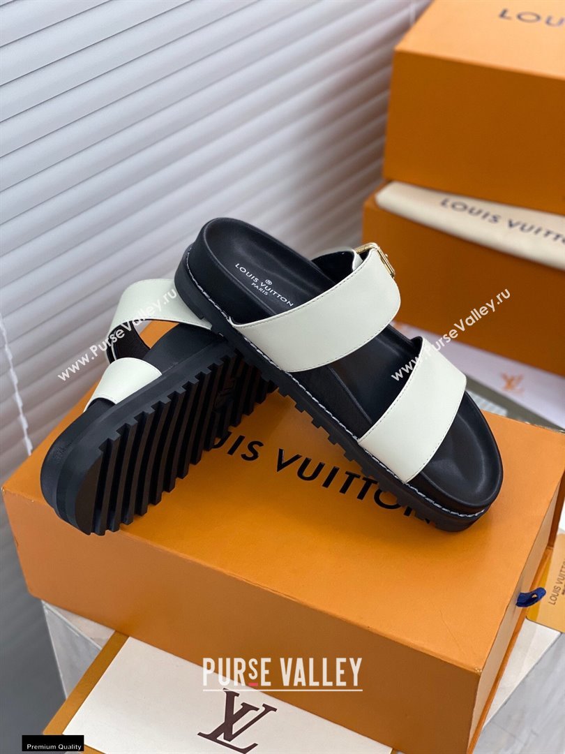 Louis Vuitton Paseo Flat Comfort Mules White 2021 (modeng-21030473)