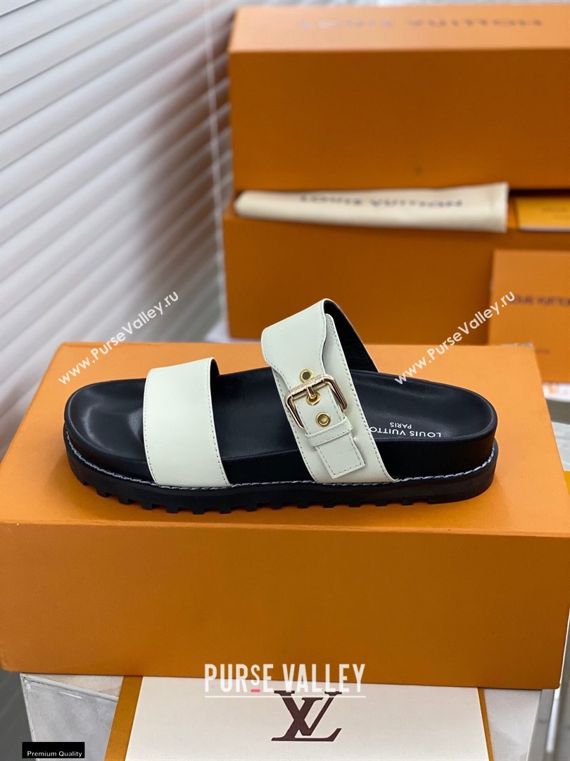 Louis Vuitton Paseo Flat Comfort Mules White 2021 (modeng-21030473)