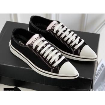 Prada Logo Canvas Sneakers Black 2021 (nono-21030412)