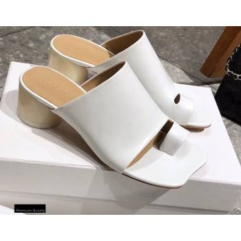 Maison Margiela MM6 Leather Thong Mules White 2021 (modeng-21030421)