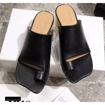 Maison Margiela MM6 Leather Thong Mules Black 2021 (modeng-21030420)