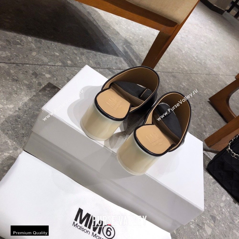 Maison Margiela MM6 Leather Thong Mules Black 2021 (modeng-21030420)