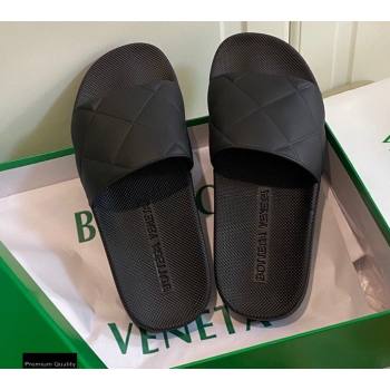 Bottega Veneta The SLIDER Rubber Slides Sandals Black 2021 (modeng-21030201)