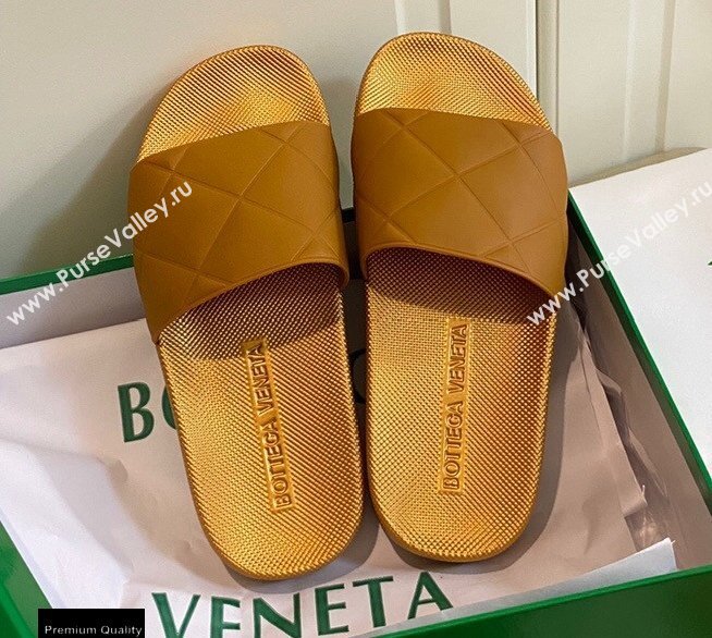 Bottega Veneta The SLIDER Rubber Slides Sandals Brown 2021 (modeng-21030204)