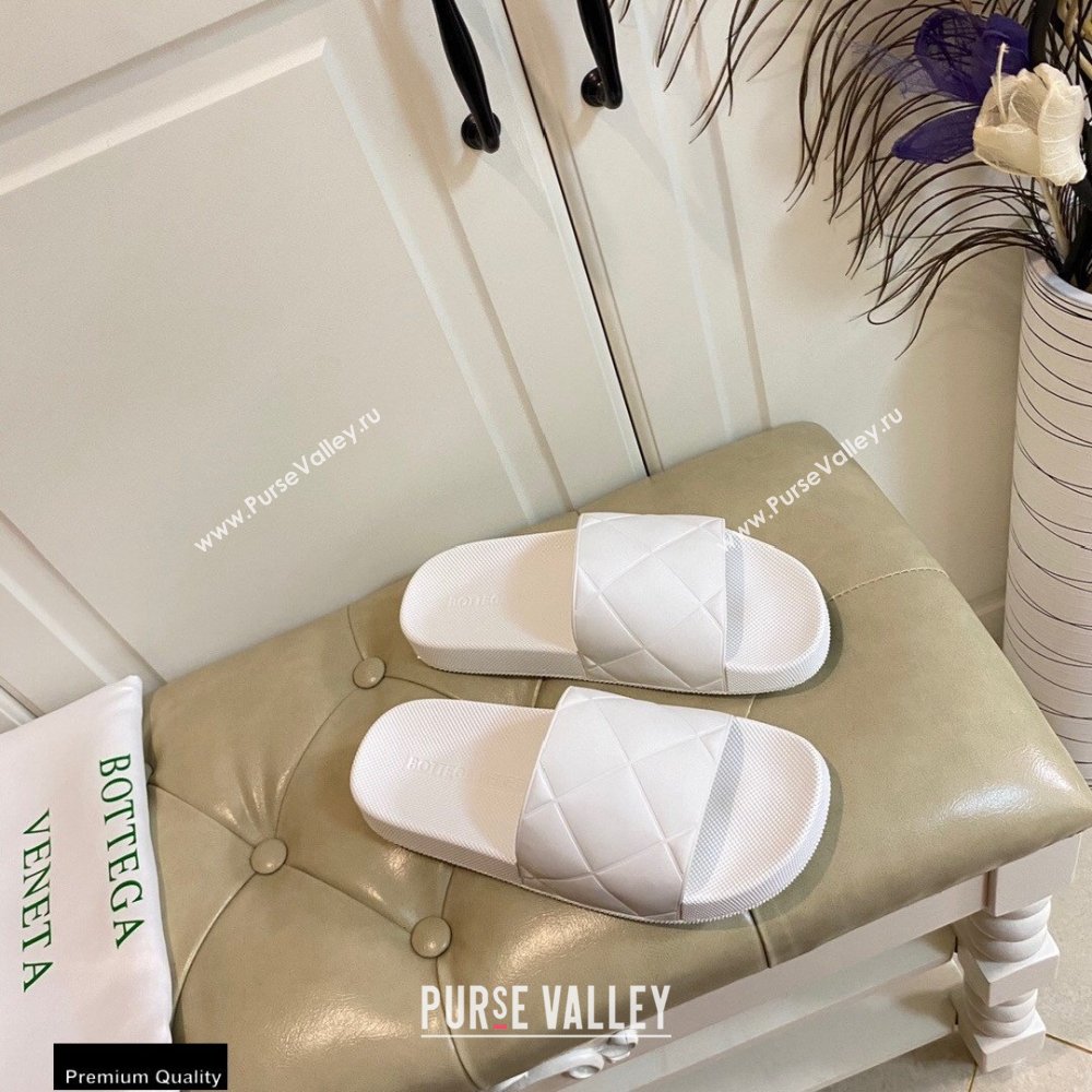 Bottega Veneta The SLIDER Rubber Slides Sandals White 2021 (modeng-21030202)