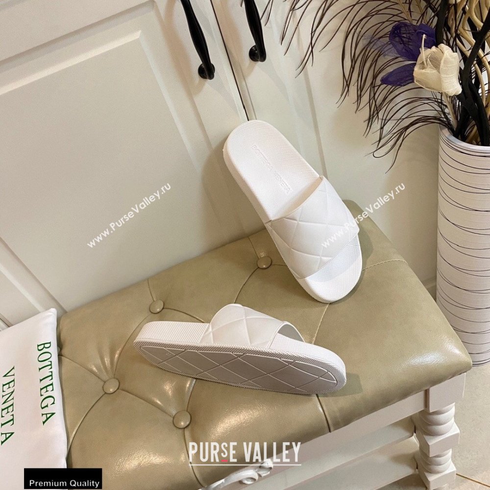 Bottega Veneta The SLIDER Rubber Slides Sandals White 2021 (modeng-21030202)