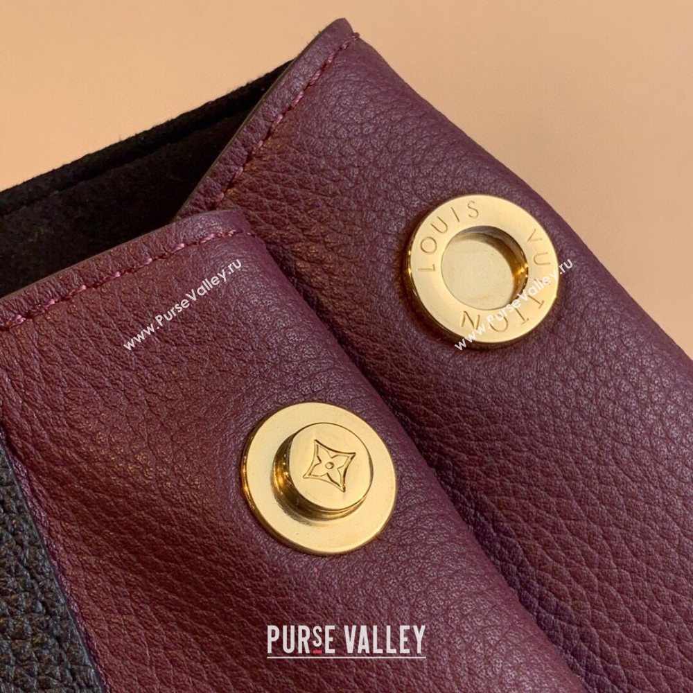 louis vuitton monogram canvas Fold Tote MM m45409 burgundy (kiki-2147)