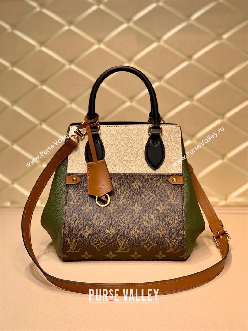 louis vuitton Monogram canvas Fold Tote PM m45388 green (kiki-8597)