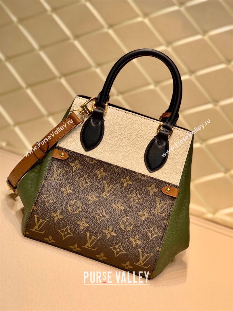 louis vuitton Monogram canvas Fold Tote PM m45388 green (kiki-8597)