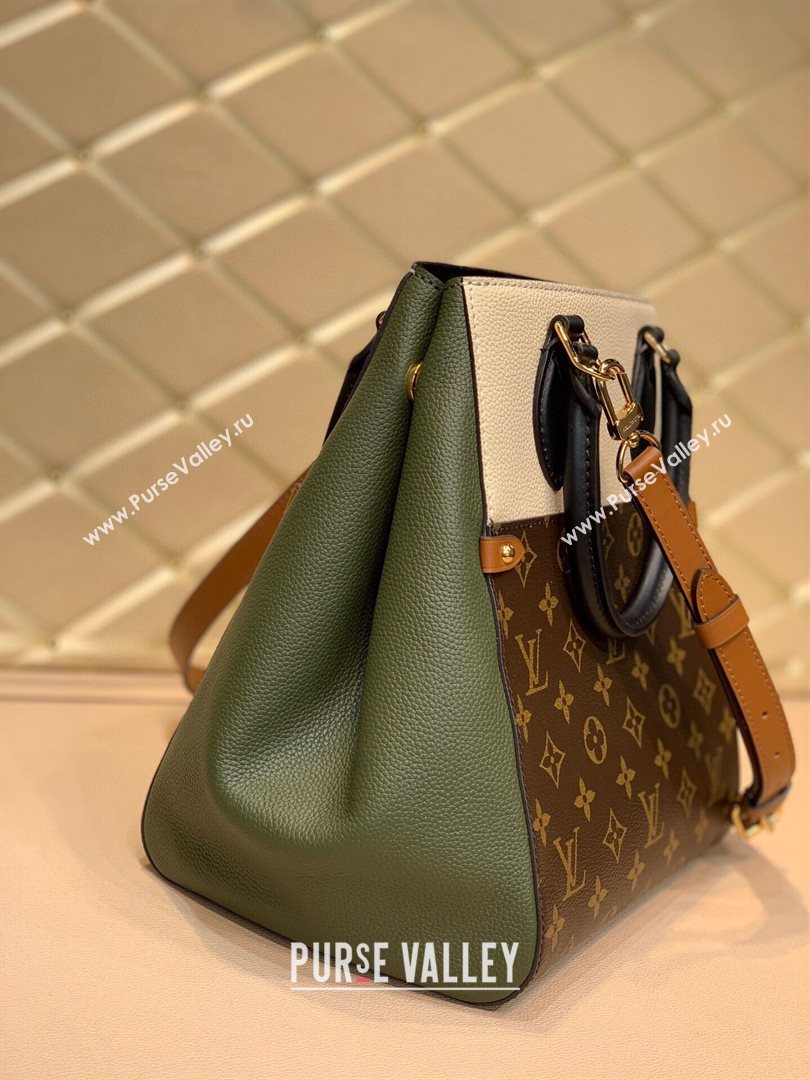 louis vuitton monogram canvas Fold Tote MM m45409 green (kiki-9617)