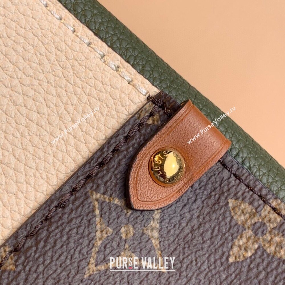 louis vuitton monogram canvas Fold Tote MM m45409 green (kiki-9617)