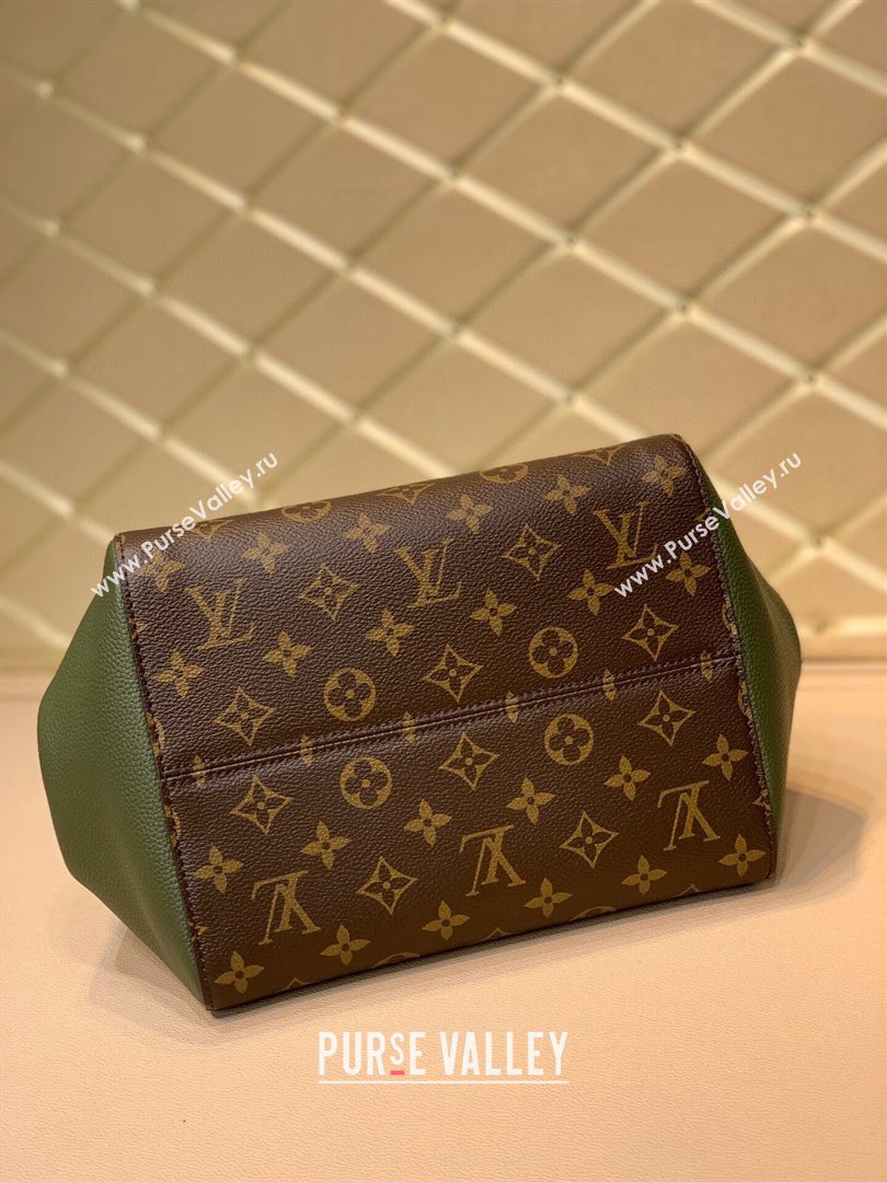 louis vuitton monogram canvas Fold Tote MM m45409 green (kiki-9617)