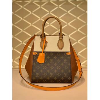 louis vuitton monogram canvas Fold Tote MM m45409 camel (kiki-3648)