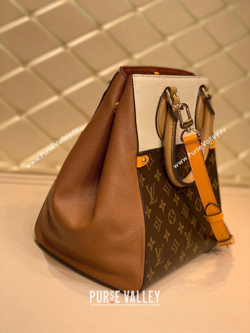 louis vuitton monogram canvas Fold Tote MM m45409 camel (kiki-3648)