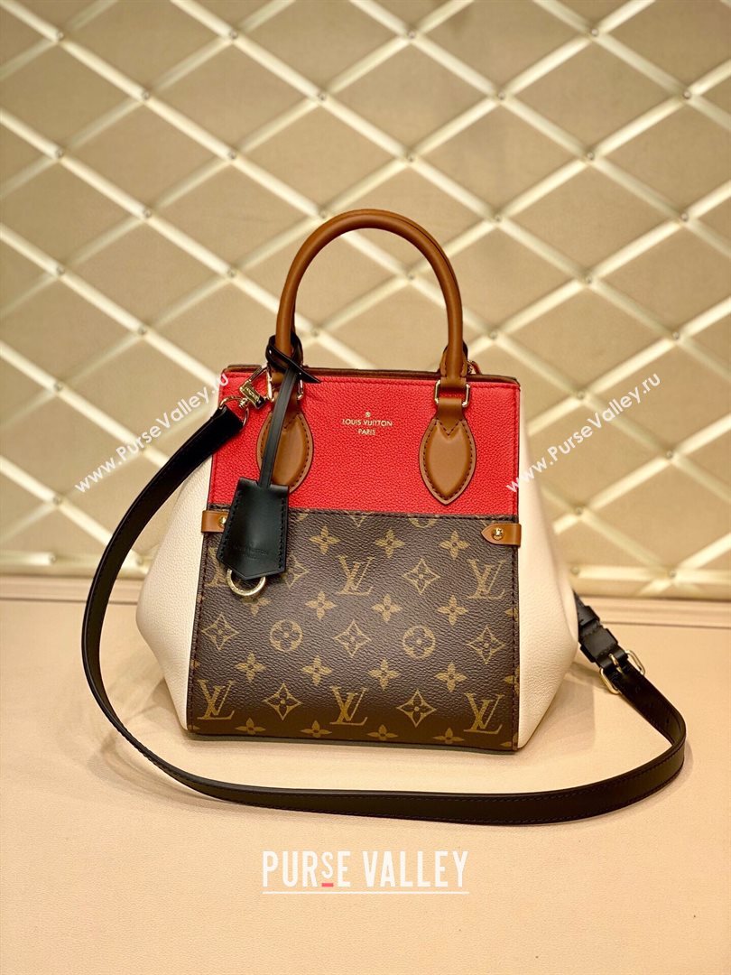 louis vuitton Monogram canvas Fold Tote PM m45388 white (kiki-8520)