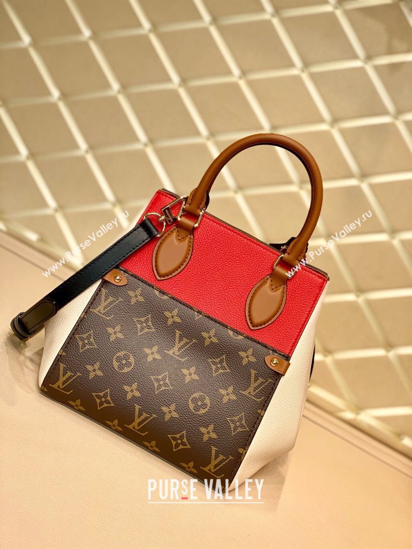 louis vuitton Monogram canvas Fold Tote PM m45388 white (kiki-8520)