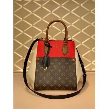 louis vuitton monogram canvas Fold Tote MM m45409 white (kiki-8217)