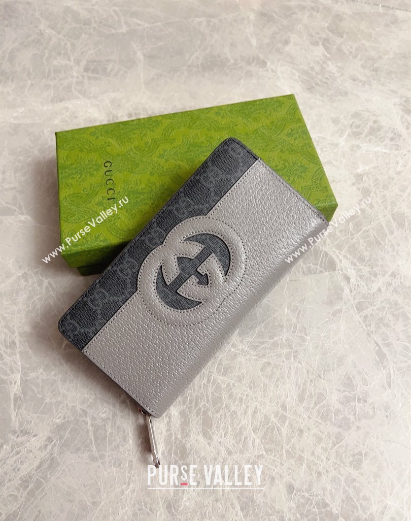 Gucci Pouch Bag with cut-out Interlocking G 723320 Gray 2023 (ziyin-23033004)