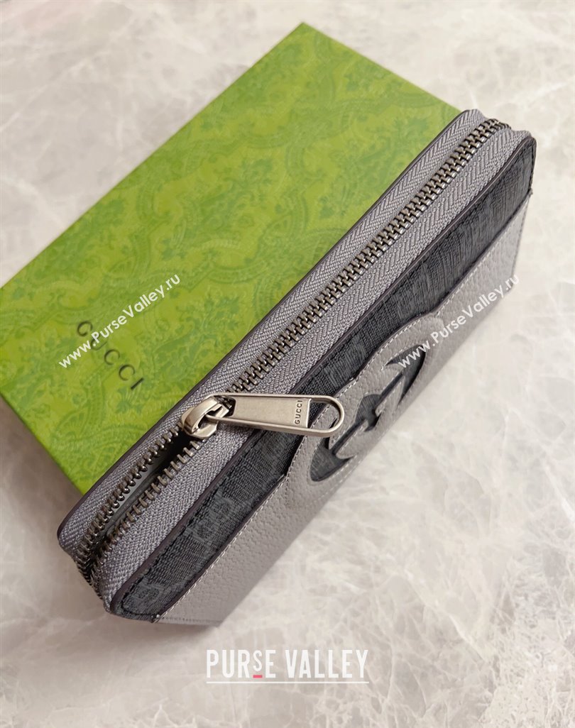 Gucci Pouch Bag with cut-out Interlocking G 723320 Gray 2023 (ziyin-23033004)