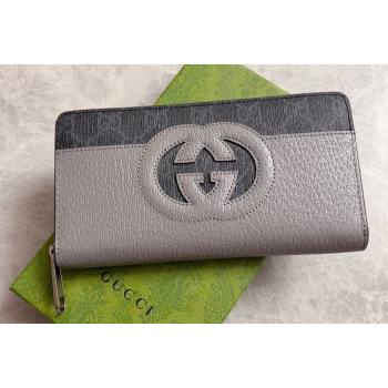 Gucci Pouch Bag with cut-out Interlocking G 723320 Gray 2023 (ziyin-23033004)