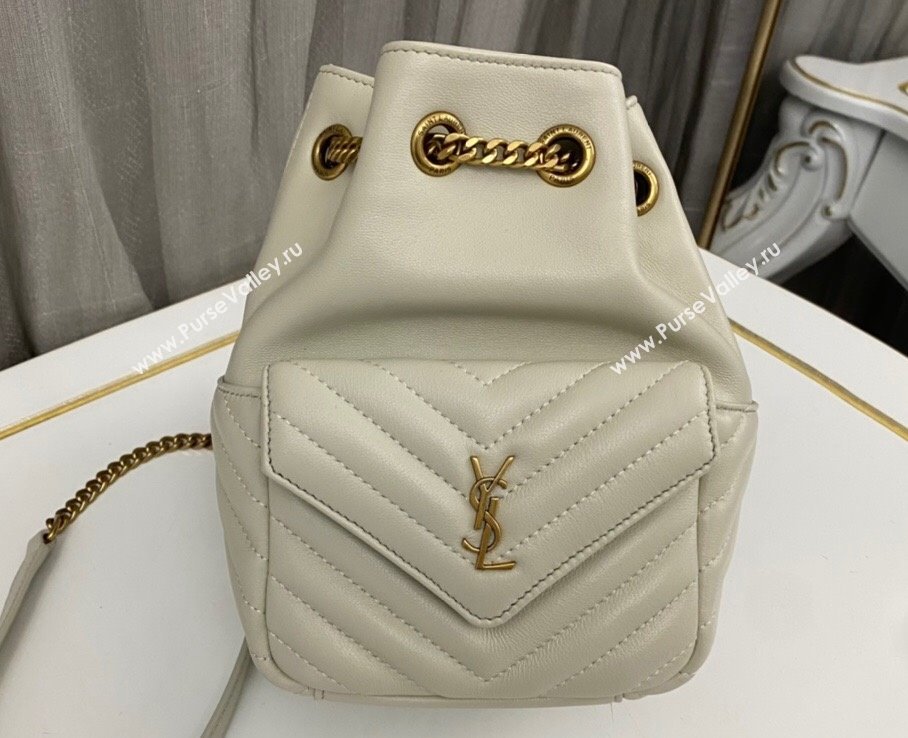 Saint Laurent joe mini bucket bag in quilted lambskin 701631 Black (nana-23080423)