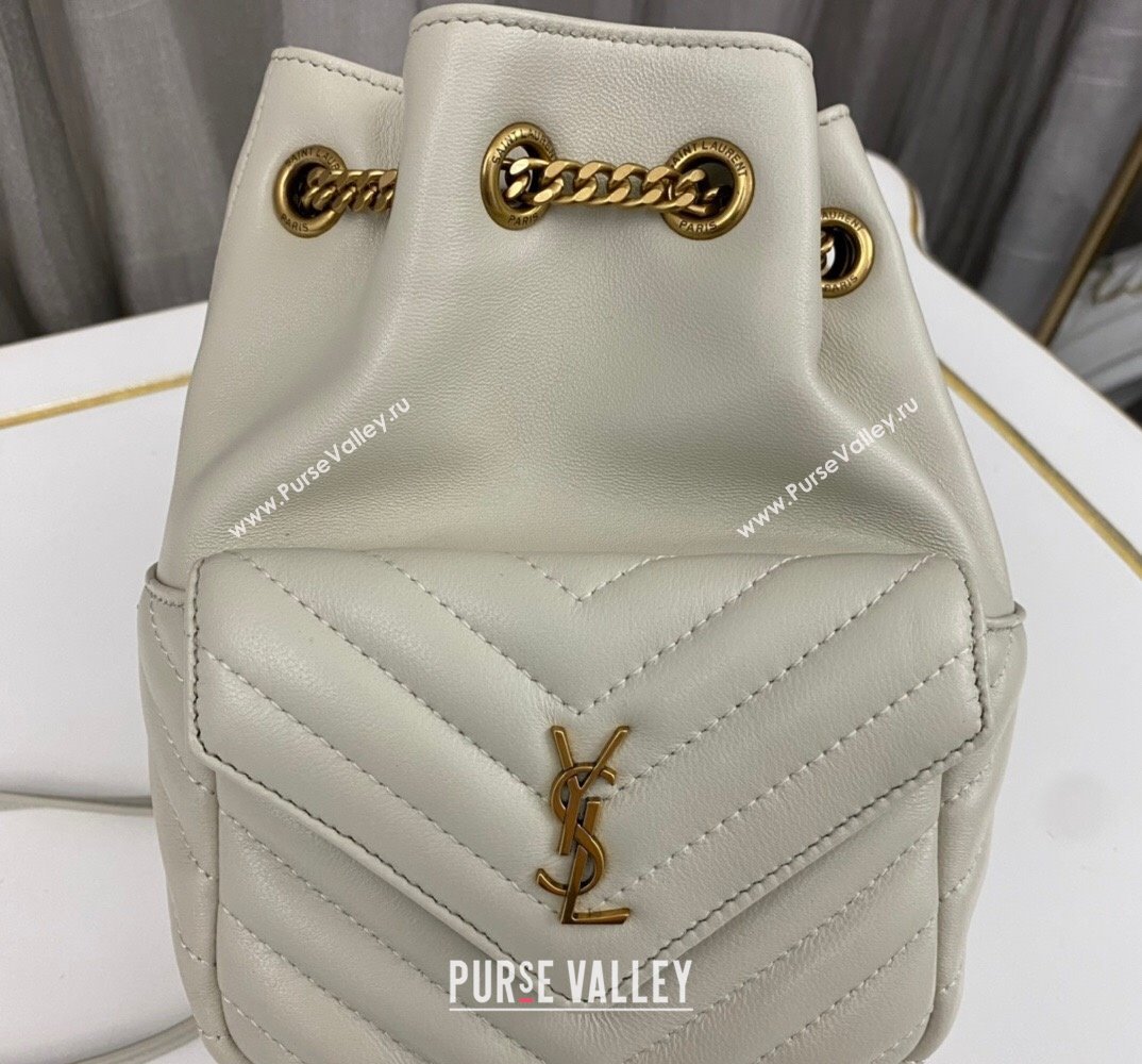 Saint Laurent joe mini bucket bag in quilted lambskin 701631 Black (nana-23080423)