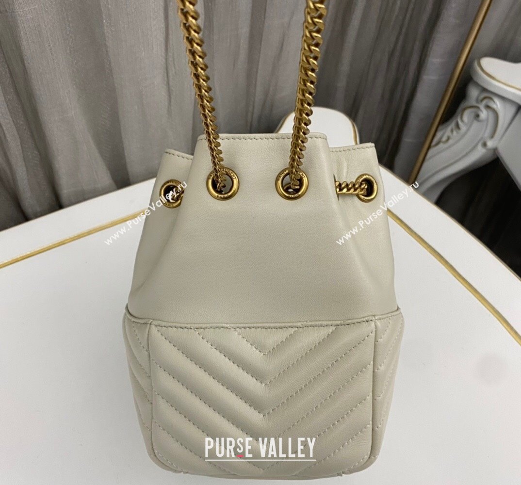 Saint Laurent joe mini bucket bag in quilted lambskin 701631 Black (nana-23080423)