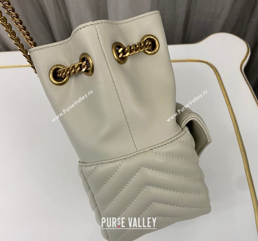 Saint Laurent joe mini bucket bag in quilted lambskin 701631 Black (nana-23080423)