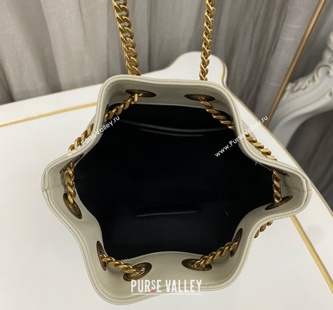 Saint Laurent joe mini bucket bag in quilted lambskin 701631 Black (nana-23080423)