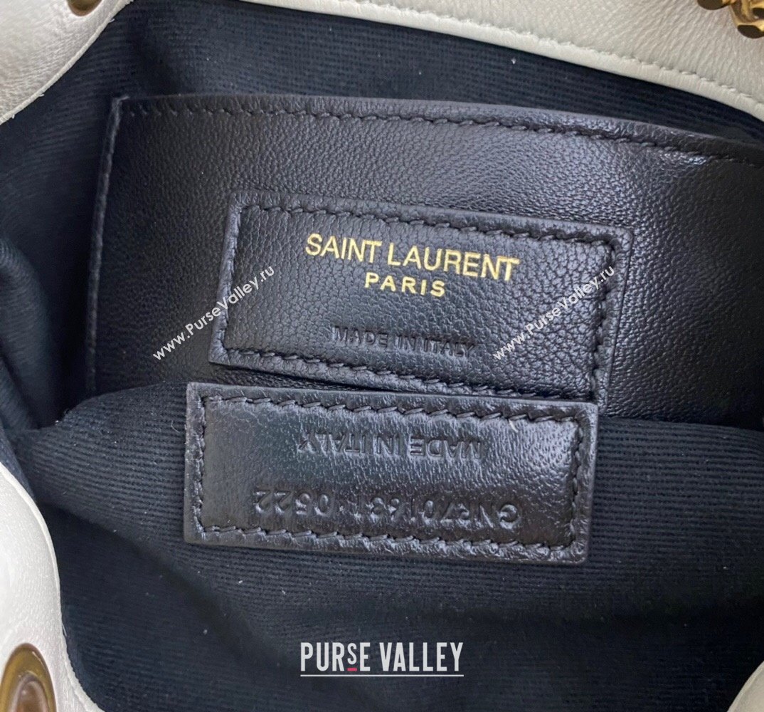 Saint Laurent joe mini bucket bag in quilted lambskin 701631 Black (nana-23080423)