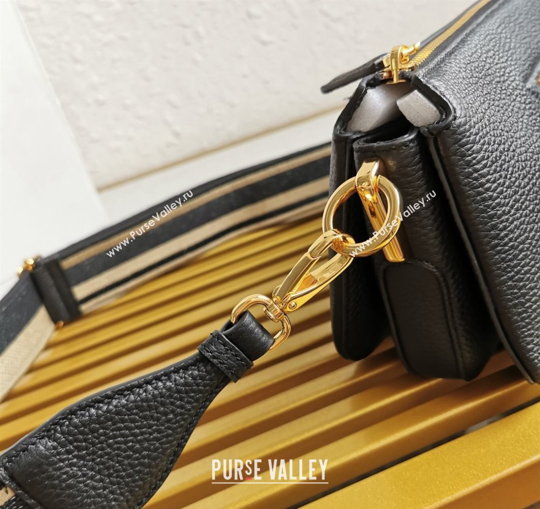 Prada Leather shoulder bag 1BH194 Black 2023 (yanzi-23080718)