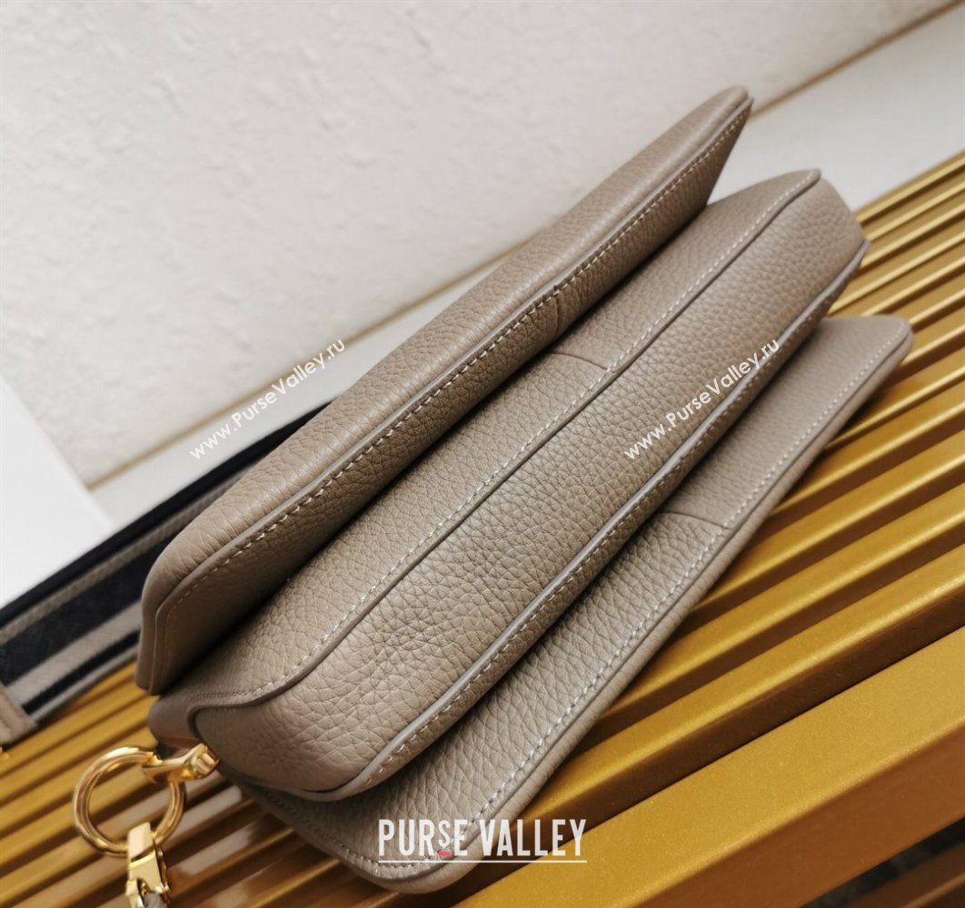 Prada Leather shoulder bag 1BH194 Gray 2023 (yanzi-23080720)