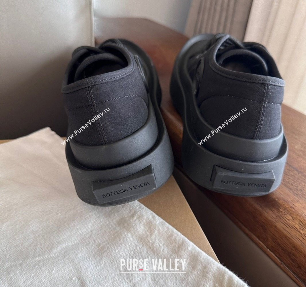 Bottega Veneta Jumbo Nylon Low top lace-up Women/Men Sneakers Black 2023 (shouhe-23091906)