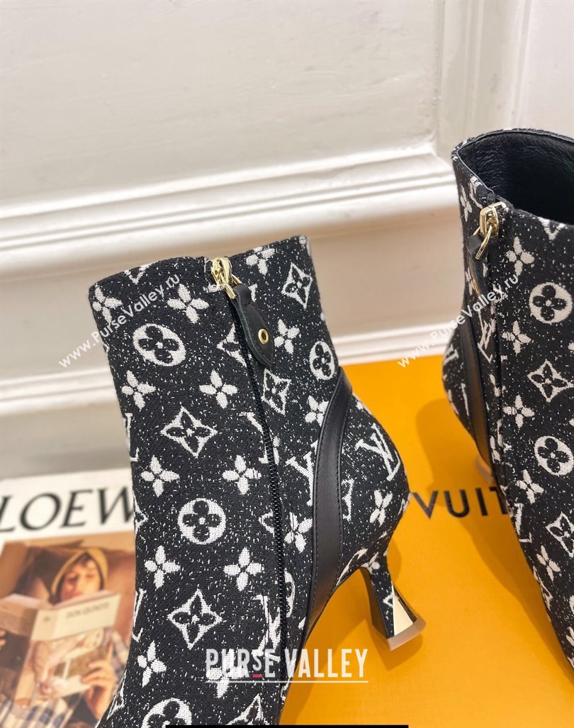 Louis Vuitton Heel 6.5cm Sparkle Ankle Boots Denim Black 2023 (modeng-23092109)