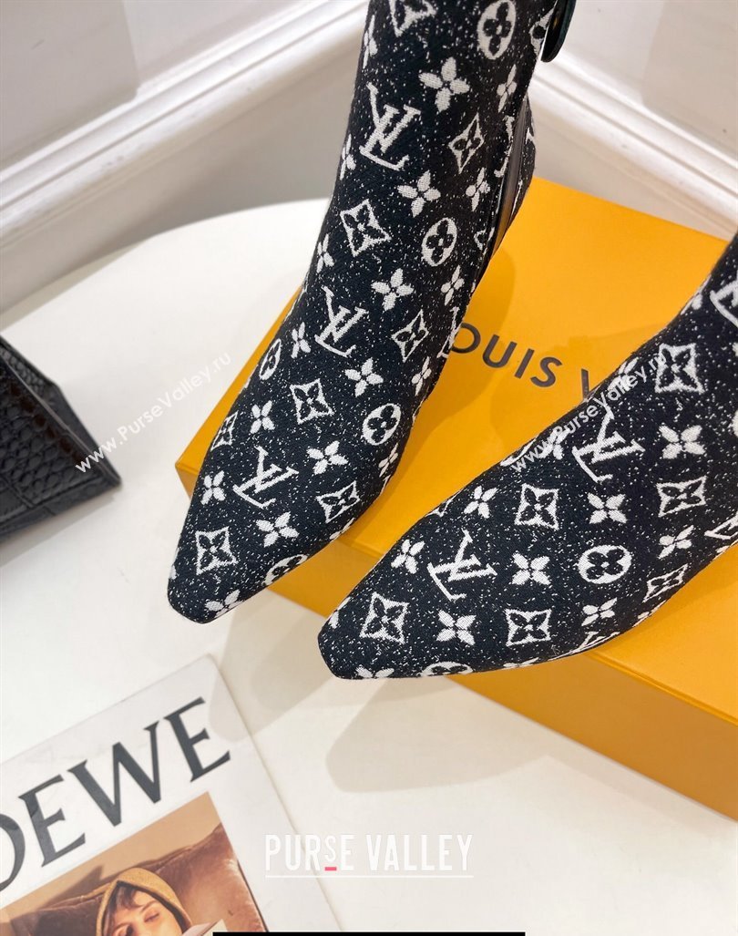 Louis Vuitton Heel 6.5cm Sparkle Ankle Boots Denim Black 2023 (modeng-23092109)