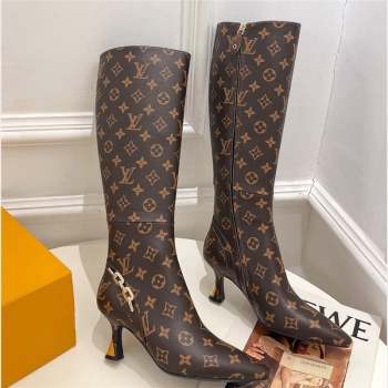 Louis Vuitton Heel 6.5cm Sparkle High Boots Monogram Canvas 2023 (modeng-23092103)