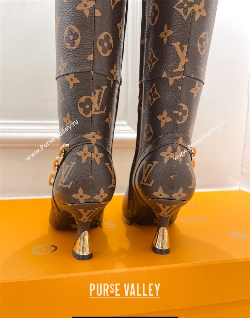 Louis Vuitton Heel 6.5cm Sparkle High Boots Monogram Canvas 2023 (modeng-23092103)