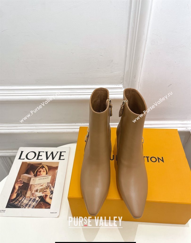 Louis Vuitton Heel 6.5cm Sparkle Ankle Boots Brown 2023 (modeng-23092107)